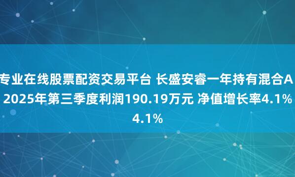 专业在线股票配资交易平台 长盛安睿一年持有混合A：2025年第三季度利润190.19万元 净值增长率4.1%