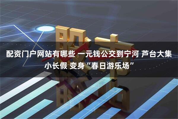 配资门户网站有哪些 一元钱公交到宁河 芦台大集小长假 变身“春日游乐场”